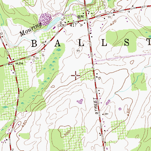 Topographic Map of Vienna Heights, NY