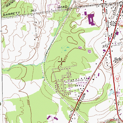 Topographic Map of Ballston Manor, NY
