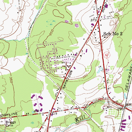 Topographic Map of Covered Wagon Court, NY