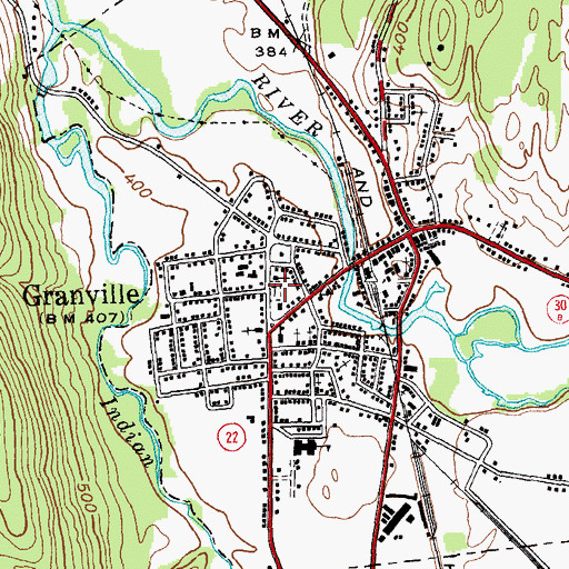 Topographic Map of Old Quaker Cemetery, NY