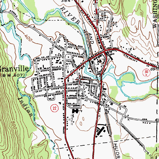 Topographic Map of All Saints Hall (historical), NY