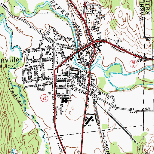 Topographic Map of Saint Mary's Roman Catholic Church, NY