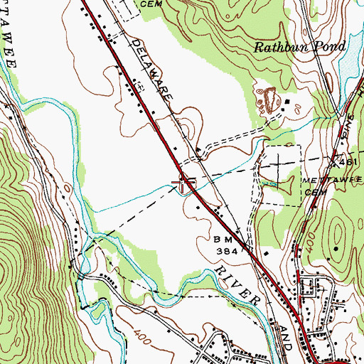 Topographic Map of Mettawee Valley Farm, NY