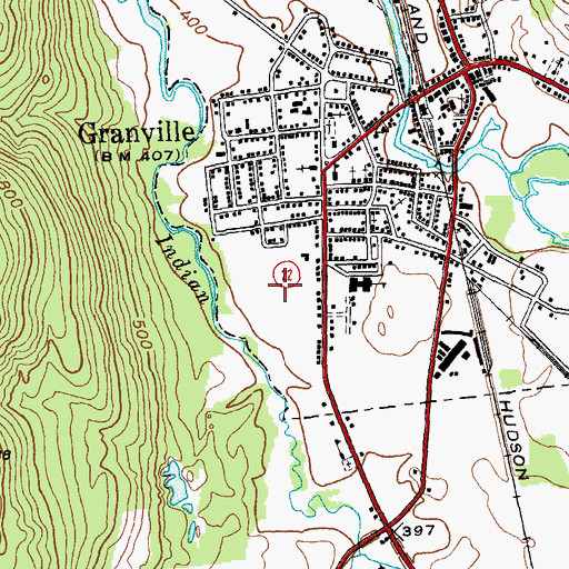 Topographic Map of Granville Elementary School, NY