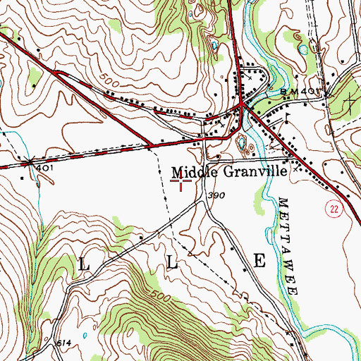 Topographic Map of Mary J Tanner Elementary School, NY