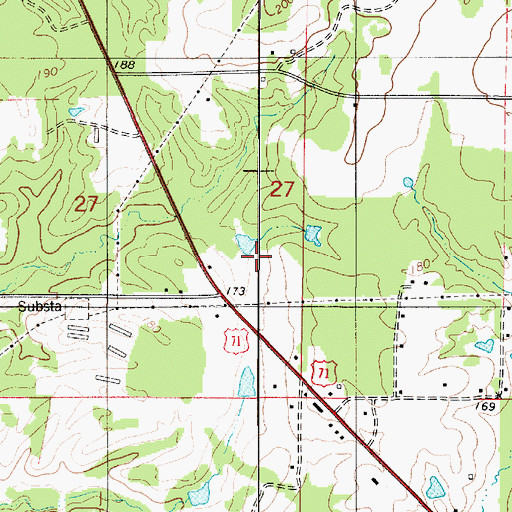 Topographic Map of Ware Youth Center School, LA