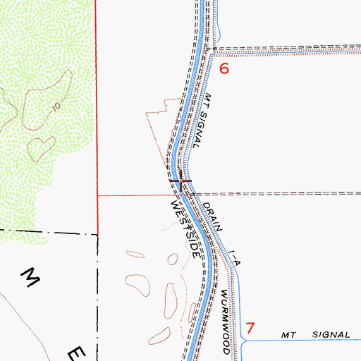 Topographic Map of Mount Signal Drain One-A, CA
