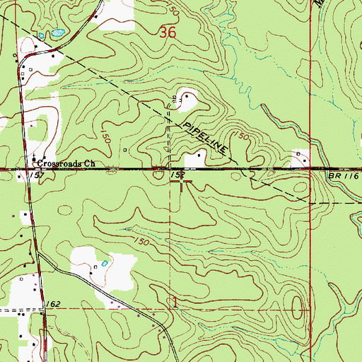 Topographic Map of South Grant Elementary School, LA