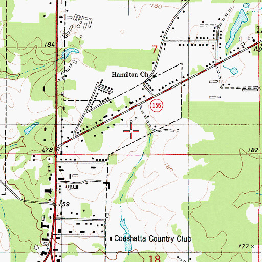 Topographic Map of Red River Elementary School, LA