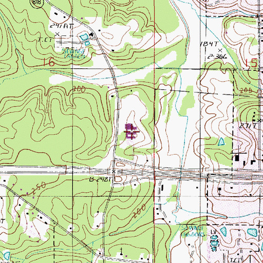 Topographic Map of Ruston Junior High School, LA