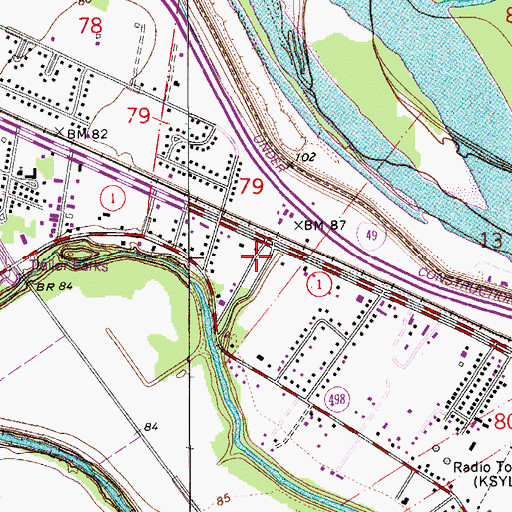 Topographic Map of Montessori Educational Center School, LA