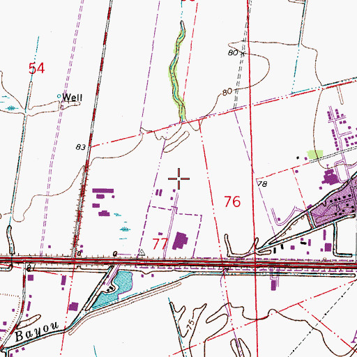 Topographic Map of Louisiana Youth Academy, LA