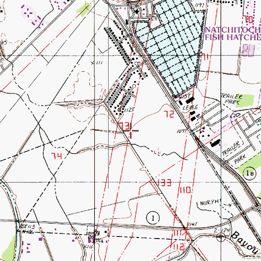 Topographic Map of Oasis of Love Christian Academy School, LA