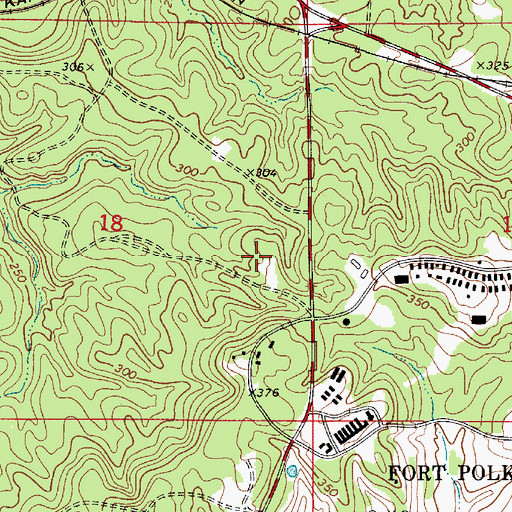 Topographic Map of North Polk Elementary School, LA