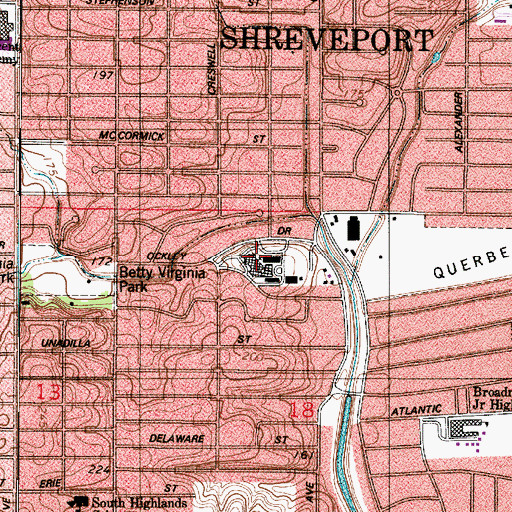 Topographic Map of FIRST BAPTIST CHURCH SCHOOL, LA