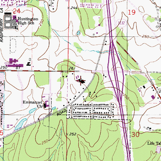 Topographic Map of Evangel Christian Academy Elementary School, LA