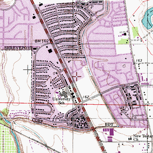 Topographic Map of Grace Christian Home and Academy School, LA