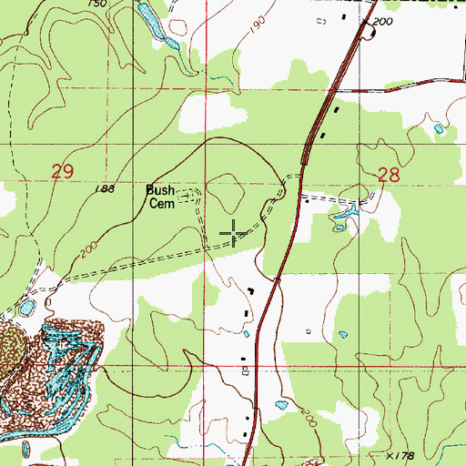 Topographic Map of Lakeside Junior Senior High School, LA