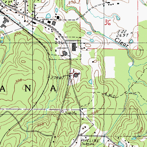 Topographic Map of Sabine Parish Family Literacy Center, LA