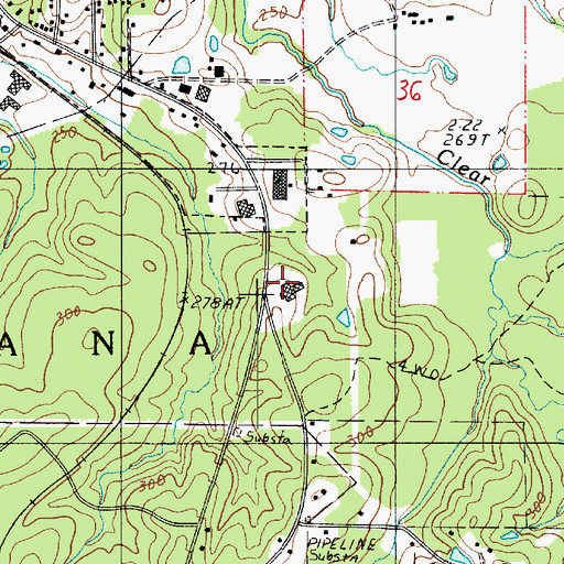Topographic Map of Northwest Louisiana Technical College Sabine Valley Campus, LA
