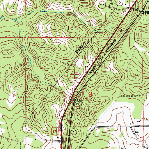 Topographic Map of Gates School, LA