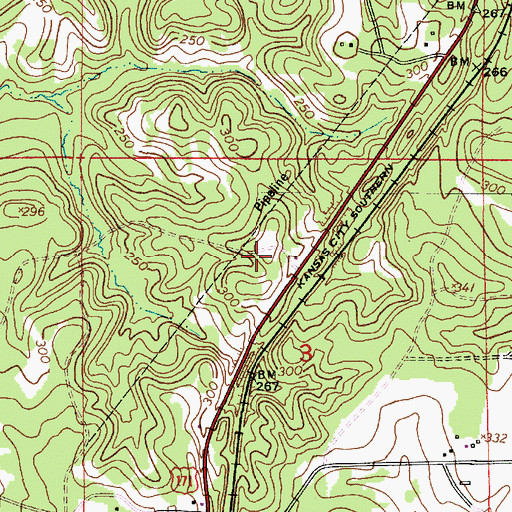 Topographic Map of Louisiana Technical College Lamar Salter Campus, LA