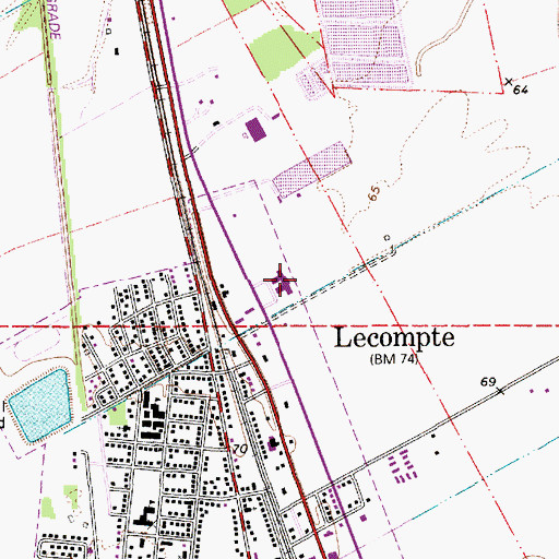 Topographic Map of Red River Academy School, LA