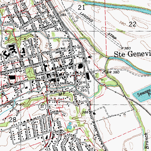 Topographic Map of Louis Bolduc House, MO