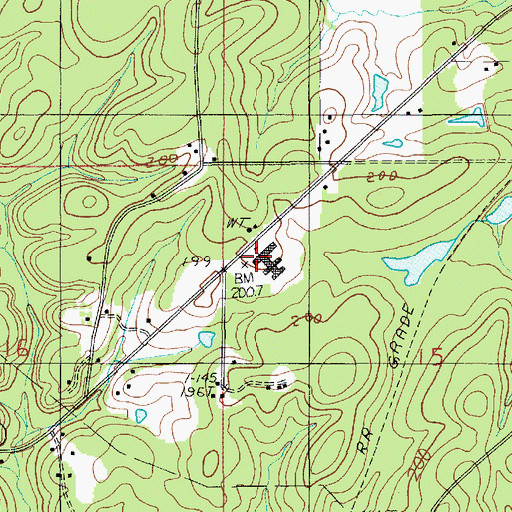 Topographic Map of Farmerville Elementary School, LA