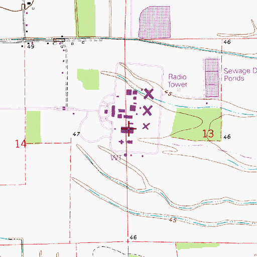 Topographic Map of Avoyelles Correctional Center Special Services District Facility, LA