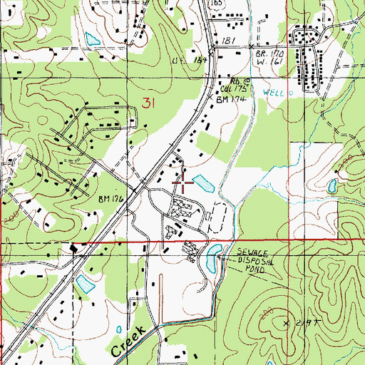 Topographic Map of Caldwell Parish Preschool, LA