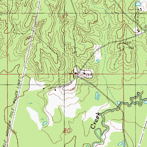 Topographic Map of Old Bethel Christian Academy School, LA