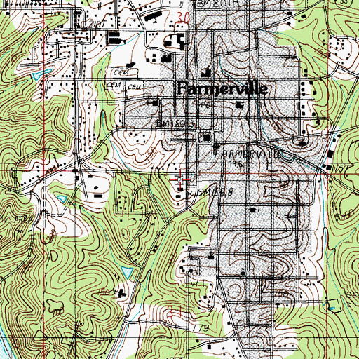 Topographic Map of Union Christian Academy School, LA