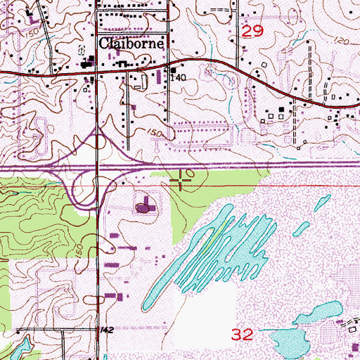Topographic Map of Northeast Baptist School, LA