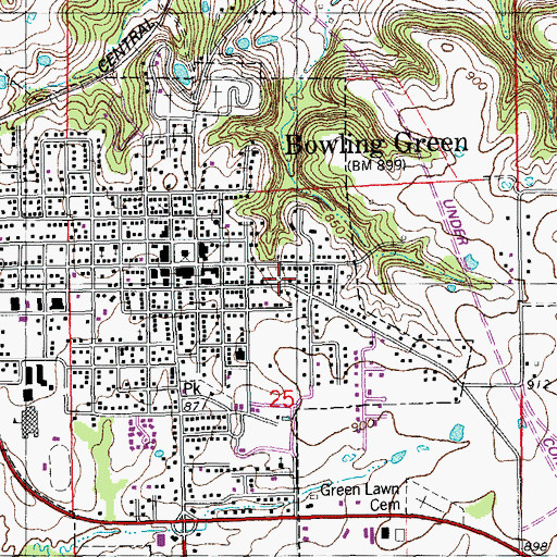 Topographic Map of Champ Clark House, MO