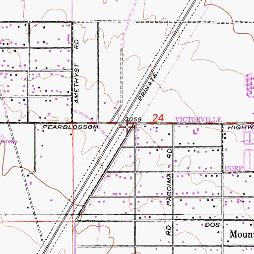 Topographic Map of Mountain View, CA