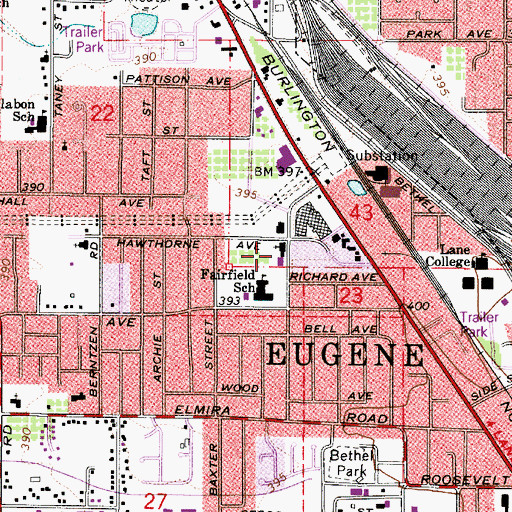 Topographic Map of Lifegate Christian Middle and High School, OR