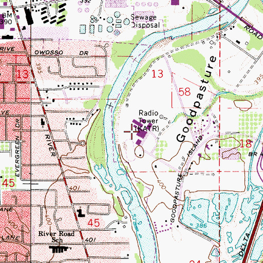 Topographic Map of Marist High School, OR