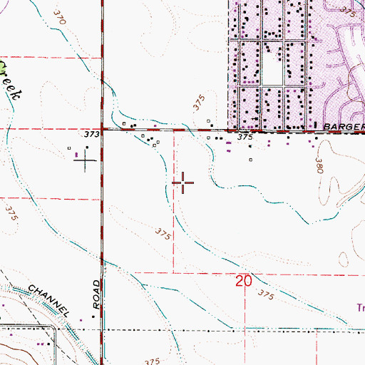 Topographic Map of Meadow View School, OR