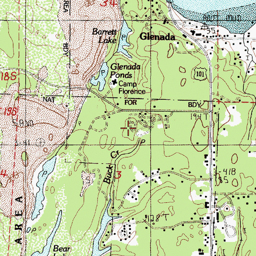 Topographic Map of Ocean Dunes High School, OR
