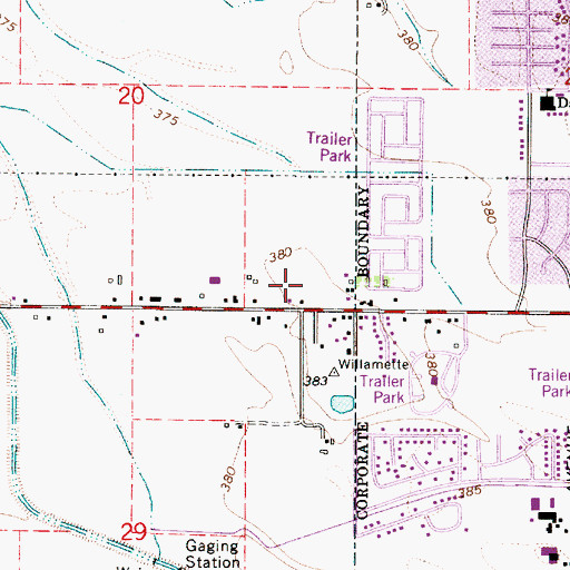 Topographic Map of Prairie Mountain School, OR