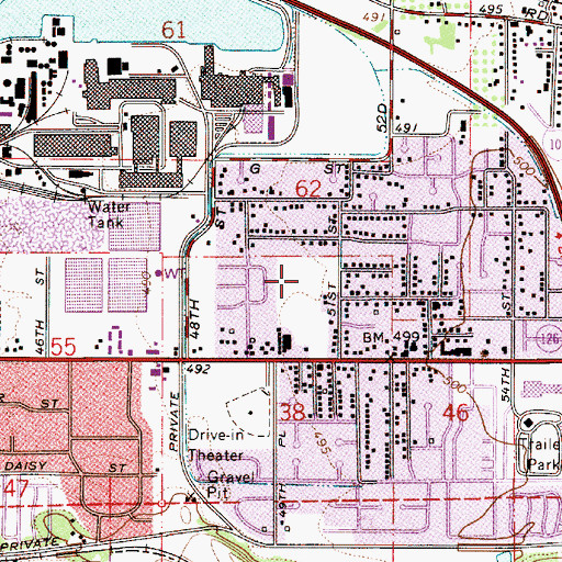 Topographic Map of Riverbend Elementary School, OR