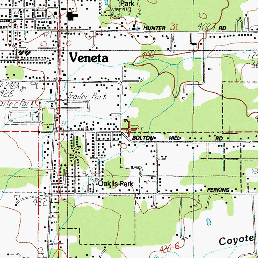 Topographic Map of Saint Thomas Becket Academy, OR