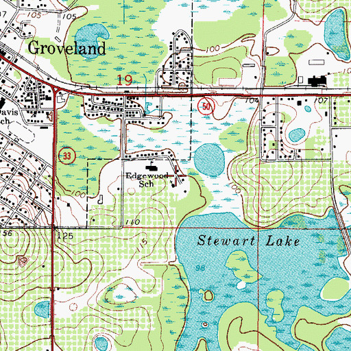 Topographic Map of Greater Harmony Missionary Baptist Church, FL