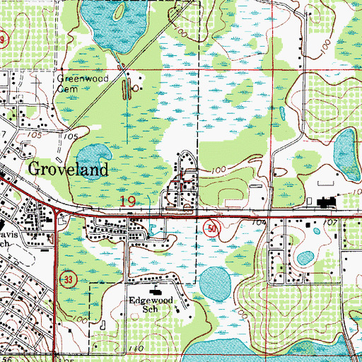 Topographic Map of Jiles Memorial Church of God by Faith, FL