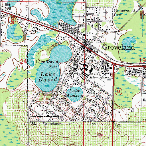 Topographic Map of Zion Lutheran Church, FL