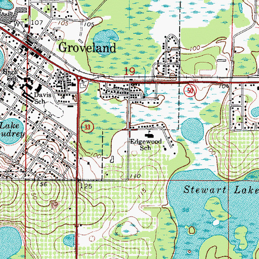 Topographic Map of Church of Christ, FL