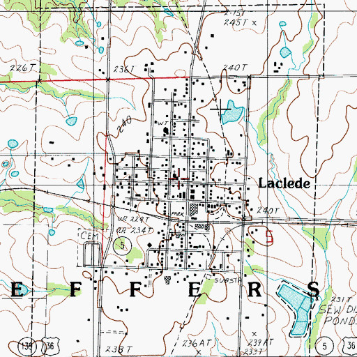 Topographic Map of General John J. Pershing Boyhood Home, MO