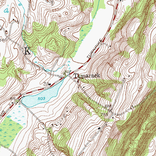 Topographic Map of School Number 12 (historical), NY