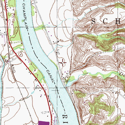 Topographic Map of School Number 2 (historical), NY